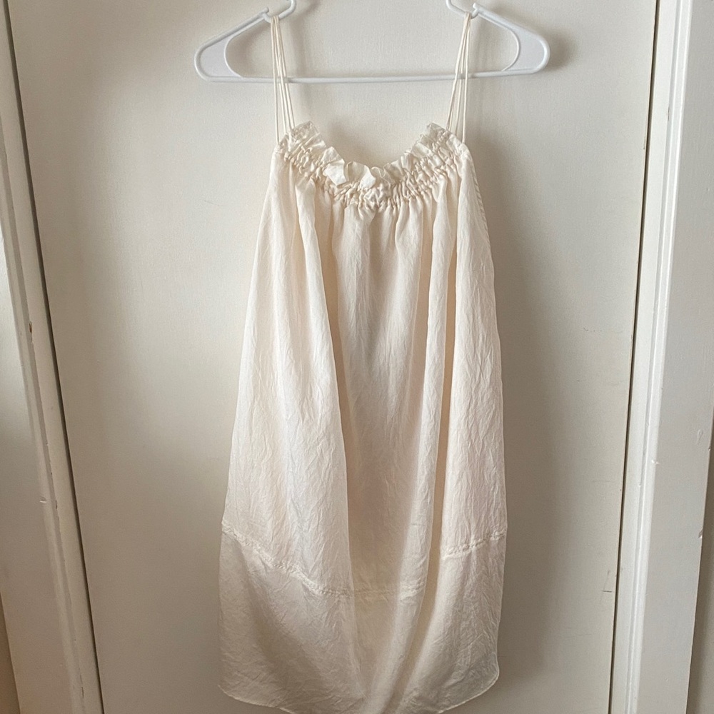 Elegant Cream Women's Bubble Dress